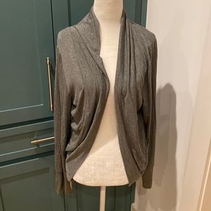 NWT RDI Open Front Cocoon Cardigan in Charcoal Grey